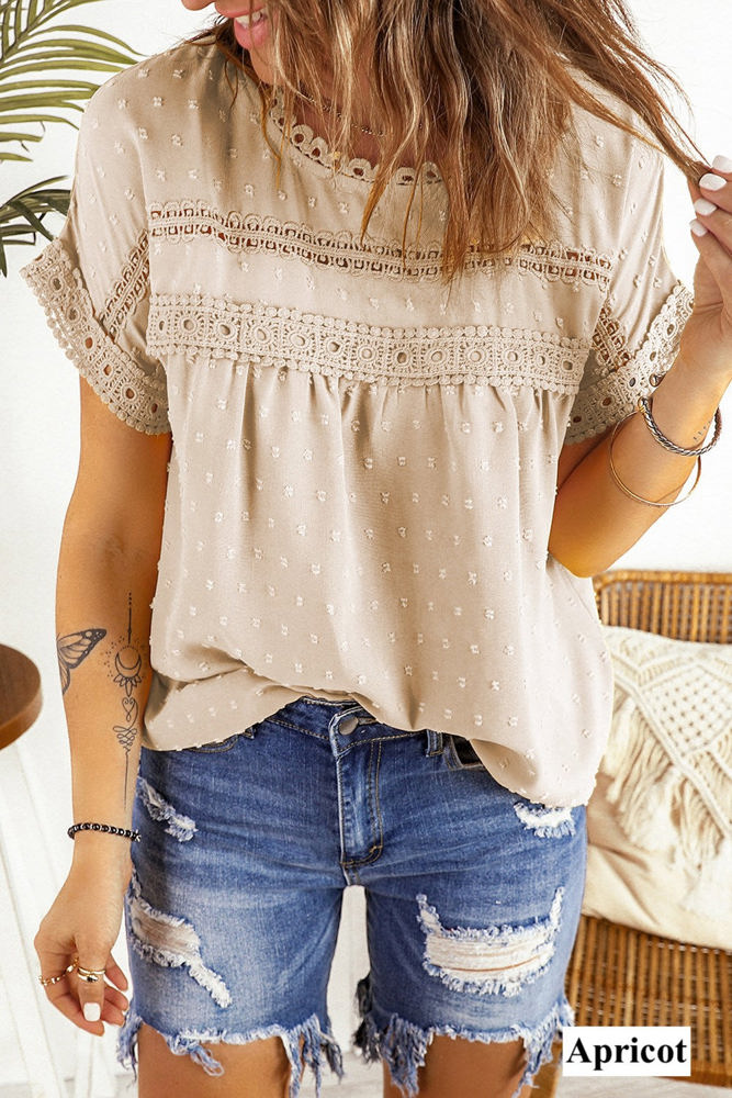 Circle Lace Dotted Top