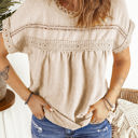 Small Apricot Circle Lace Dotted Top