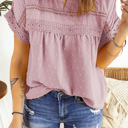 Small Pink Circle Lace Dotted Top