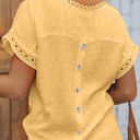 Small Yellow Circle Lace Dotted Top