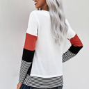  Waffle Color Block Stripe Top