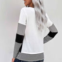  Waffle Color Block Stripe Top