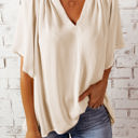  V Neck Draped Top