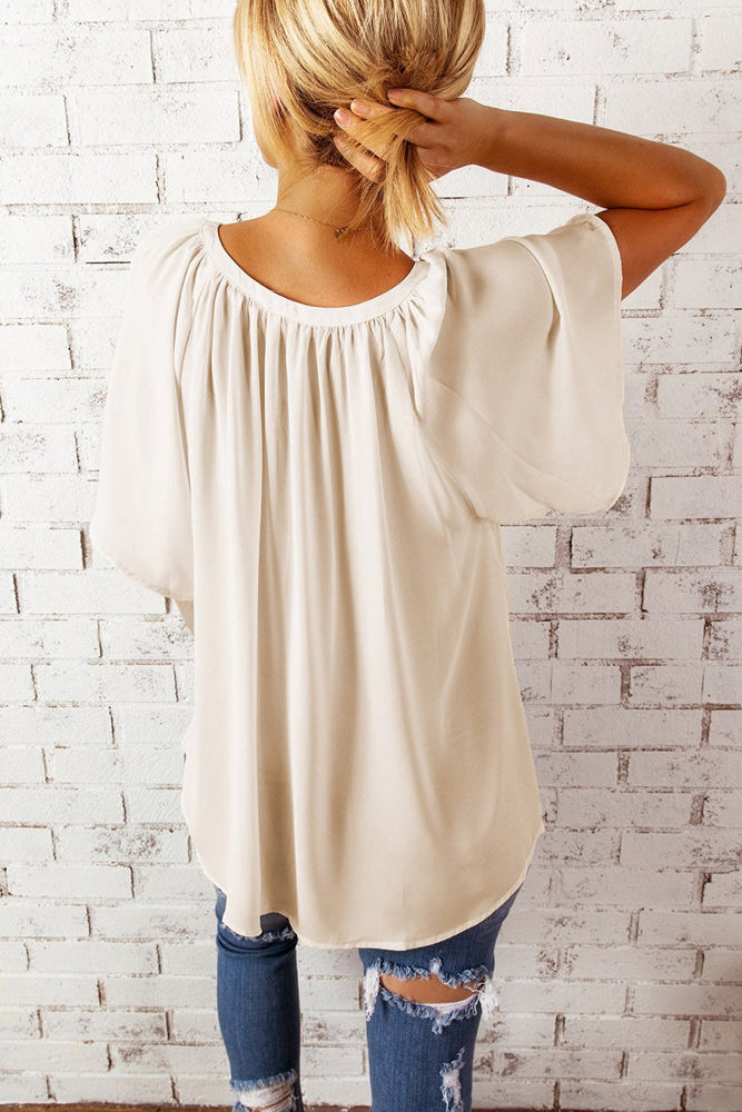 V Neck Draped Top