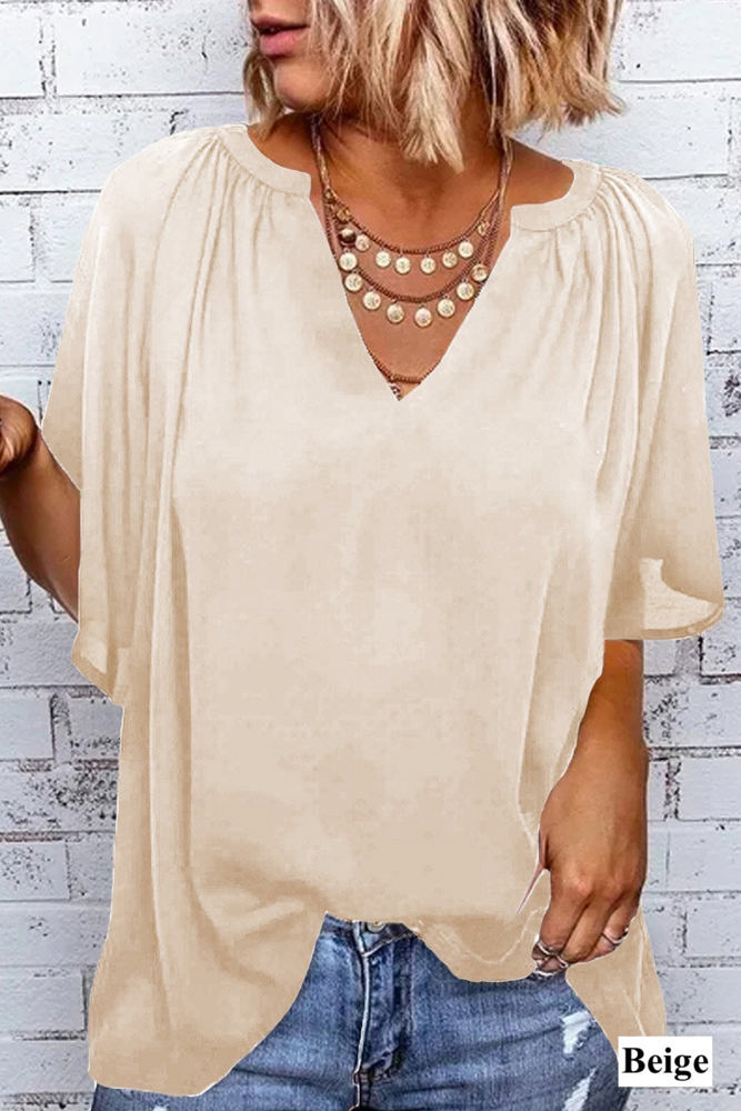 V Neck Draped Top