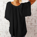 Small Black V Neck Draped Top