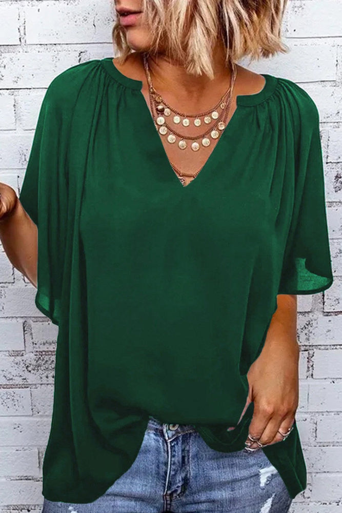 V Neck Draped Top