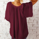 Small Red V Neck Draped Top