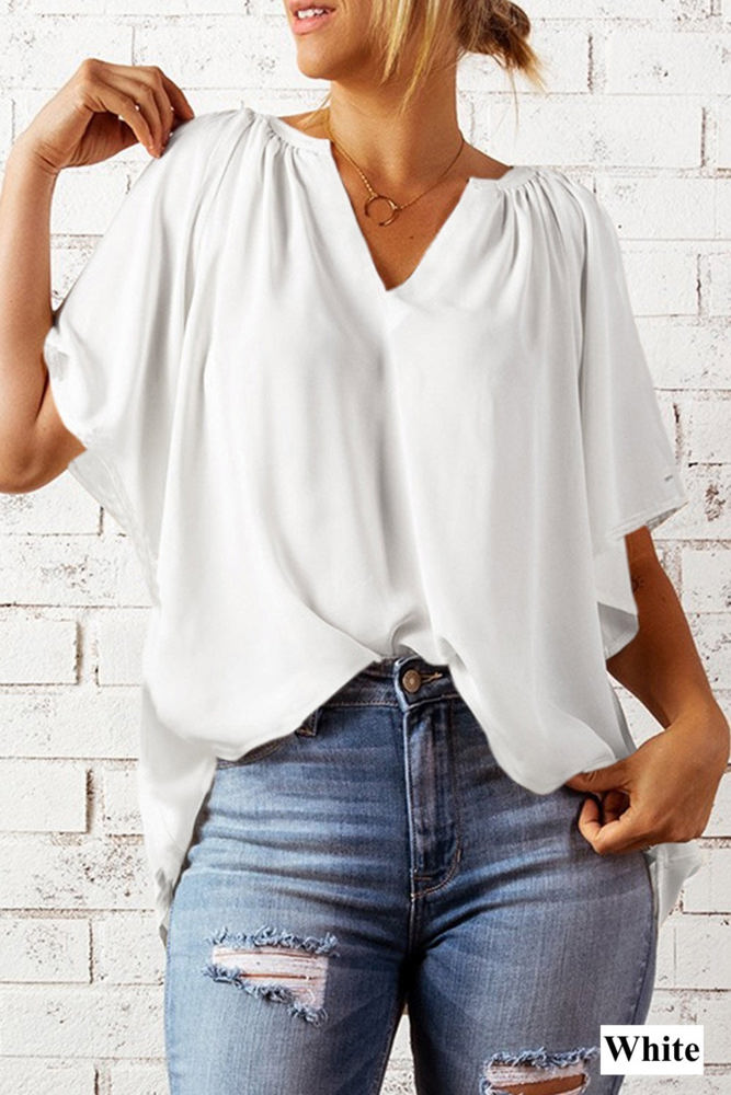 V Neck Draped Top