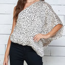 Small White One Shoulder Spotted Top