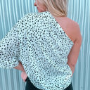 Small White One Shoulder Spotted Top