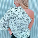 Small White One Shoulder Spotted Top