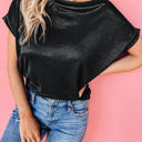  Solid Silky Tee Top