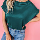  Solid Silky Tee Top