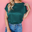  Solid Silky Tee Top