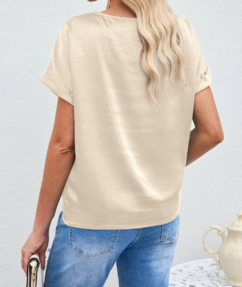 Solid Silky Tee Top