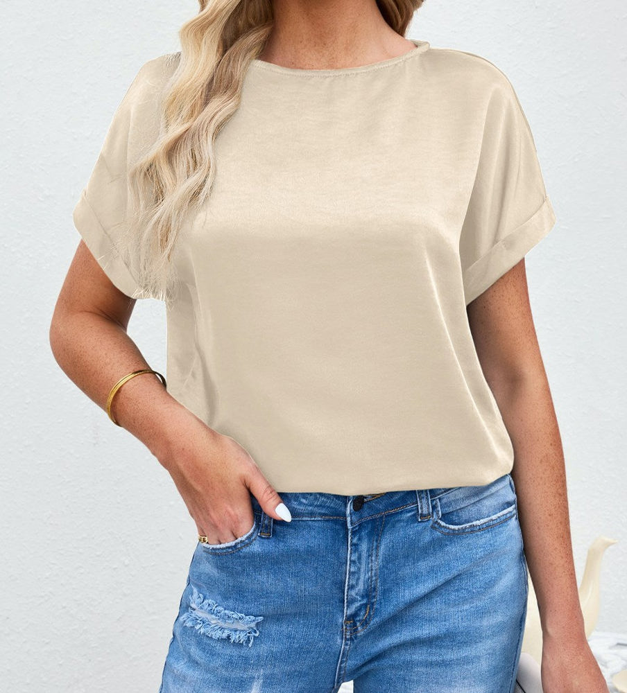 Solid Silky Tee Top