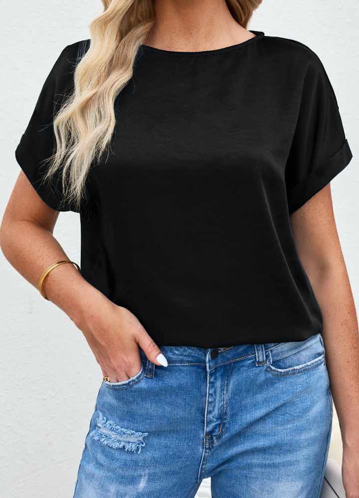 Solid Silky Tee Top