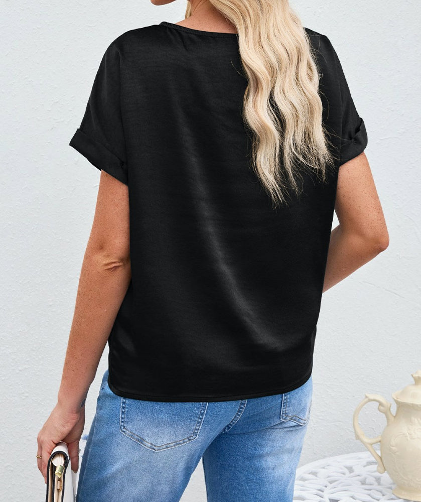 Solid Silky Tee Top