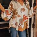  Rococo Floral Bubble Sleeve Top