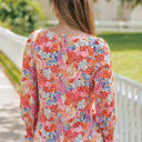  All Over Floral Print Long Sleeve Top