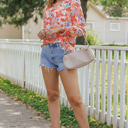  All Over Floral Print Long Sleeve Top