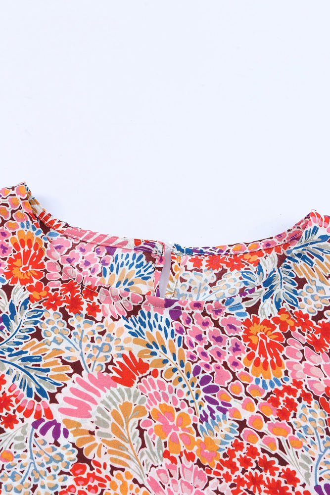 All Over Floral Print Long Sleeve Top