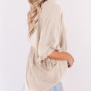 Medium Apricot Solid Ruffled Gathered Top