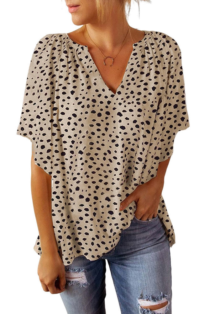 Smooth Leopard Drape Top