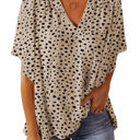  Smooth Leopard Drape Top