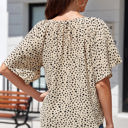  Smooth Leopard Drape Top