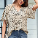  Smooth Leopard Drape Top