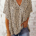 Large Smooth Leopard Drape Top