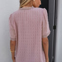 Medium Pink V Ruffled Dotted Top