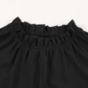 Small Black Mock Neck Ruffled Top