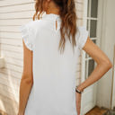 Small White Mock Neck Ruffled Top