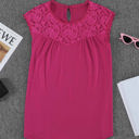 Small Dark Pink Lace Sleeveless Top