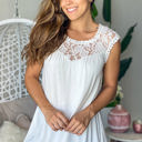 Small White Lace Sleeveless Top