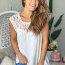 Small White Lace Sleeveless Top