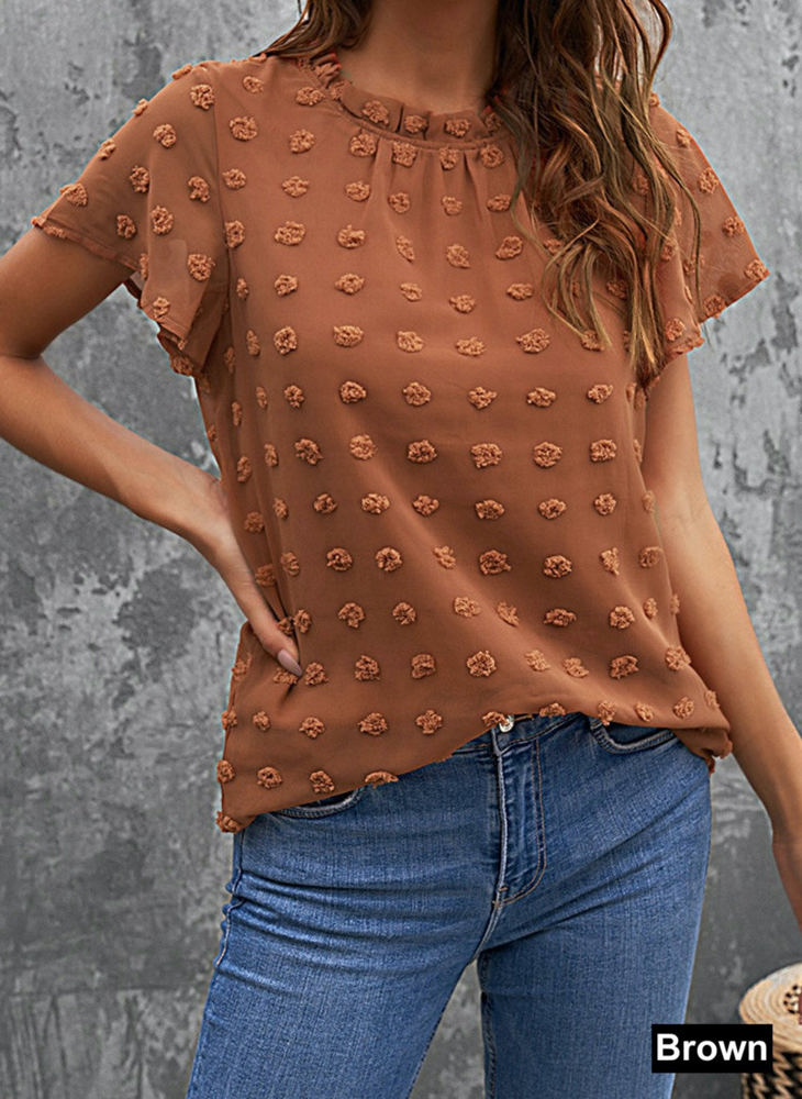 Gathered Dotted Top