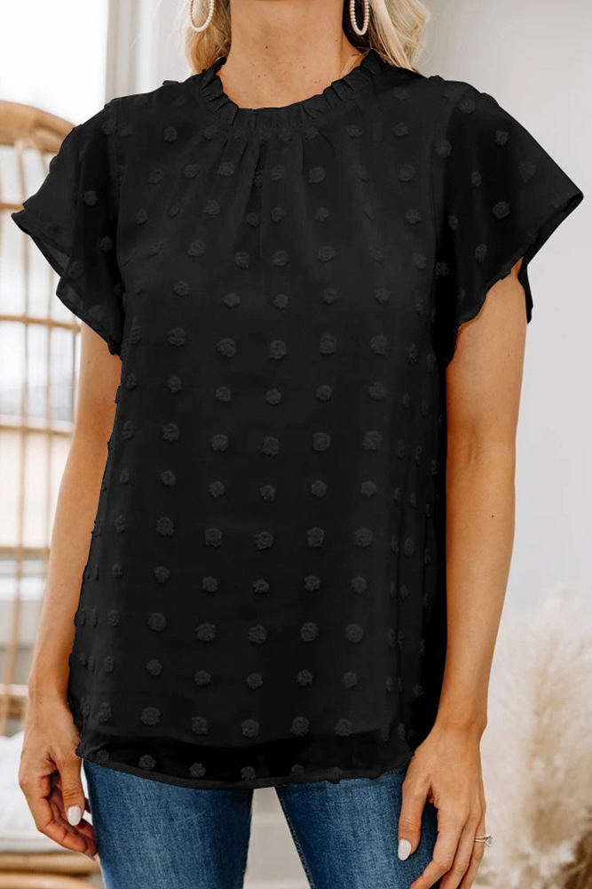 Gathered Dotted Top