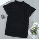 Small Black Gathered Dotted Top