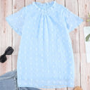 Small Blue Gathered Dotted Top