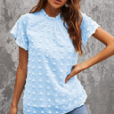 Small Blue Gathered Dotted Top