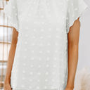 Medium White Gathered Dotted Top