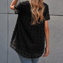 Small Black Swiss Dot Short Sleeve Top