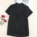 Small Black Swiss Dot Short Sleeve Top