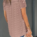 Small Blue Swiss Dot Short Sleeve Top