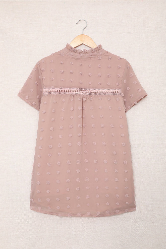 Swiss Dot Short Sleeve Top