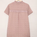 Small Pink Swiss Dot Short Sleeve Top